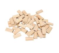 ASHATA Cheville en Bois, 50 Pièces, Bloc D'insertion en Bois de Hêtre Haute Résistance, 10x50 Mm, pour Joints de Meubles, Construction D'armoires et Technologie D'encadrement