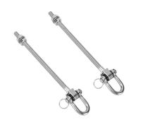 ASHATA Cintres Pivotants à Roulement Robuste, Crochets Pivotants en Acier Inoxydable 304, Type D de 1800mm pour Chaise Hamac de Yoga, Intérieur et Extérieur, 2 Pièces