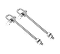 ASHATA Cintres Pivotants de Type D de 150mm, 2 Pièces, capacité de 1500lb, Matériel de Balançoire de Porche en Acier Inoxydable pour Sac de Sable, Chaise Hamac de Yoga