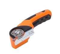 ASHATA Ciseaux électriques, Moteur Puissant et Silencieux, Tête de Coupe de qualité Industrielle avec Lumière LED et Affichage du Niveau de Batterie, pour Carton, Cuir, Tissu, Tapis, (ORANGE)