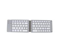 ASHATA Clavier Bluetooth Portable Touches Silencieuses Clavier sans Fil Pliable Léger pour iOS/pour Android/pour Téléphone Tablette PC Windows(Gris)