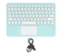 ASHATA Clavier Bluetooth sans Fil avec Pavé Tactile pour Téléphone Portable, Clavier D'ordinateur Portable, Touches Rondes, Clavier Ergonomique Ultra Fin et Intelligent Compatible avec iOS/pour(Vert)