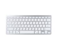 ASHATA Clavier Bluetooth Ultra Fin argenté, Clavier Portable Russe ou Arabe Anglais Bilingue pour PC, Ordinateur Portable, Tablette, Téléphone Portable, Smartphone, Pieds en Ciseaux