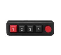 ASHATA Clavier de 4 Touches avec Fenêtre Flottante, Coussin Numérique USB C Câblé, Clavier Macro Mécanique à Main Programmable avec Rétro-éclairage RVB pour Le Travail de Jeu (Black)