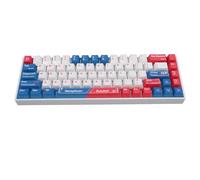 ASHATA Clavier de Jeu 68 Touches 60% avec Interrupteur Bleu rétroéclairé RVB, 2,4 G sans Fil 3.0 5.0 Type C, Connexion Filaire, Prise en Charge pour Android pour iOS
