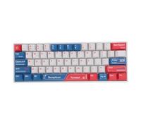 ASHATA Clavier de Jeu Mécanique 61 Touches, Clavier de Jeu, 2,4 G sans Fil Bluetooth 3.0 5.0 Type C, Clavier Filaire Rouge avec Lumières RVB pour PC Portable