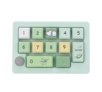 ASHATA Clavier de Jeu Mécanique à 12 Touches, Clavier Macro RVB à Une Main avec Commutateurs Remplaçables à Chaud, Commandes par Joystick et 12 Modes RVB, pour Wins pour Mac iOS (Green)