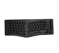 ASHATA Clavier de Jeu Mécanique, Câble USB Détachable, Clavier Filaire avec Modes Ergonomiques Rétroéclairés RVB en Forme de V, Mini divisé Compact 69 Touches pour Ordinateur