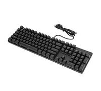 ASHATA Clavier de Jeu Mécanique, Commutateur Bleu 104 Touches Clavier Mécanique éclairage RVB Accessoires Informatiques Hybrides E-Sport pour Le Jeu (Noir)