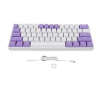 ASHATA Clavier de Jeu Mécanique RVB avec Interrupteur Bleu, Clavier Mécanique 60% Compact, Clavier de Jeu Filaire USB C, Design Ergonomique, Touches Complètes échangeables à Chaud