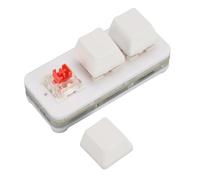 ASHATA Clavier de Jeu Mécanique RVB Personnalisable pour Le Travail de Bureau, Mini Clavier à 3 Touches avec Interrupteur Rouge pour Les Employés de Bureau (White)