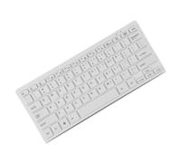 ASHATA Clavier Filaire Mini USB Ultra Fin 78 Touches pour Ordinateur de Bureau, Ordinateur Portable, Clavier Noir Ergonomique avec Touches Gravées au, Transmission Stable et Construction ABS (White)