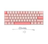 ASHATA Clavier Mécanique 60% Clavier de Jeu Filaire avec Interrupteur Bleu, Rétroéclairage RVB Compact 61 Touches USB C Clavier D'ordinateur Filaire Touche Complète échangeable à Chaud