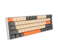 ASHATA Clavier Mécanique de Jeu 60% 68 Touches, Clavier Mécanique Compact, Rétroéclairage RVB, Clavier de Jeu Filaire Ergonomique de Type C avec Interrupteur Rouge pour PC avec Port USB