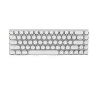 ASHATA Clavier Mécanique Filaire, Rétroéclairage RVB, Mini Clavier Filaire Compact à 68 Touches, Clavier de Jeu Rétro avec Interrupteur Bleu pour Ordinateurs de Bureau et Portables (White)