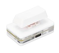 ASHATA Clavier Mécanique OSU Hotswap, Clavier PC Programmable Défini par L'utilisateur, Clavier Unique USB, Interrupteur Rouge, Clavier Mécanique RVB (White)