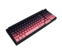 ASHATA Clavier Mécanique sans Fil, 5.0 2,4G USB Câblé C 85 Touches Compacte RVB Clavier de Jeu rétro-éclairé avec des Commutateurs Optiques Swappables Chauds pour PC (Rose dégradé)
