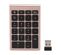 ASHATA Clavier numérique, Clavier numérique à 22 Touches Clavier Ergonomique sans Fil USB 2.4G sans Fil avec récepteur, Prise en Charge d'Android, sous Windows, sous Mac OS.(Or Rose)