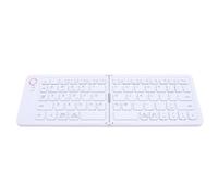 ASHATA Clavier Pliable, 67 Touches Clavier sans Fil Portable Mince Rechargeable avec Conception de Fermeture Magnétique 5.1 Clés D'interrupteur à Ciseaux pour L'ordinateur Portable de (White)