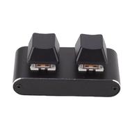 ASHATA Clavier Programmable à 2 Touches, Clavier Mécanique à Interrupteur Rouge USB, de Jeu Ergonomique, Touches de Raccourci Personnalisées