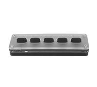 ASHATA Clavier Programmable à 5 Touches, Clavier Bricolage, USB Filaire sans Fil Bluetooth Double Mode Mini Clavier de Jeu Muet en Silicone pour la Musique de Bureau Noir