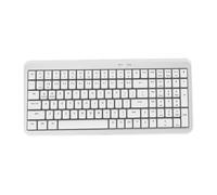 ASHATA Clavier sans Fil 2,4 G, Clavier Pleine Taille avec Touches de Commutation Silencieuses, Plug and Play avec pavé Numérique et Touche de Raccourci Multimédia pour (White)