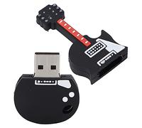 ASHATA Clé USB 16 Go/32 Go/64 Go/128 Go, Clé USB de Stockage Externe, Forme Mignonne de Guitare Basse, Clé USB Portable, Accessoires Cadeaux, pour 7/8/10 (64 Go)