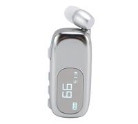 ASHATA Clip on Bluetooth Casque pour Conduite Affaires (Electroplated | Clip ergonomique, alerte d\'appel par vibration, écran LCD de la batterie, connexion stable à 10 m, sans fil rétractable