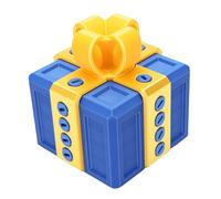 ASHATA Coffret Cadeau Ennuyeux, Coffrets Cadeaux Imprimés en 3D, Cadeaux Amusants et Engageants, Boîte Cadeau Puzzle DIY, Boîte Surprise Amusante, Farce pour Noël, la (Or clair + bleu)