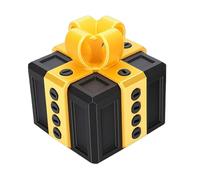 ASHATA Coffret Cadeau Ennuyeux, Coffrets Cadeaux Imprimés en 3D, Cadeaux Amusants et Engageants, Boîte Cadeau de Puzzle DIY, Boîte de Farces Amusantes pour Petits Bijoux, (Or Noir)