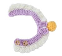 ASHATA Collier de Canard tricoté en Laine Douce et Confortable, Décoration de Volaille, Joli Collier Réglable Rose et Violet pour Canards de Compagnie (XS)