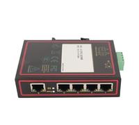 ASHATA Commutateur Ethernet Industriel Non géré à 5 Ports, Commutateur Ethernet à Rail de Guidage DIN 100 Mbps, Commutateur Réseau Non géré de Protection IP40 pour L'industrie des