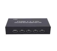 ASHATA Commutateur KVM HDMI 4 Ports 4K 60 Hz, Commutateurs KVM USB2.0 pour 4 Ordinateurs Partagent 1 Moniteur et Clavier Souris Imprimante avec Contrôleur, 4 Ports USB Type C et 4