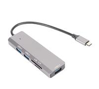 ASHATA Concentrateur USB de Données Mince, Vitesse de Transmission de 5 Gbit/s Station d'accueil USB, Plug and Play 3 Ports USB3.0 Lecteur de Carte Mémoire Lecteur de Carte Mémoire