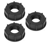 ASHATA Connecteur de Réservoir d'eau Adaptateur de Vidange de Réservoir IBC avec Tuyau à Filetage Grossier, Ensemble de 3 Pièces pour Le Contrôle des Liquides, Matériau ABS Durable, pour Barils de