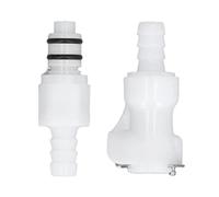 ASHATA Connecteur Rapide de Tuyau en Plastique 5 16, avec Arrêt, Connecteur de Tube de Bière de qualité Alimentaire pour Système de Gaz, Verrouillage à Bille et Verrouillage à Goupille, Paquet de 2