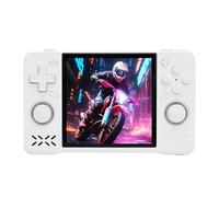 ASHATA Console de Jeu Portable Rétro, Appareil de Jeu à écran HD de 4,0 Pouces avec Puce RK3326 1,5 GHz Durée de Vie de la Batterie Prise en Charge de L'émulateur pour Les Voyages (White #12)