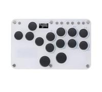 ASHATA Contrôleur de Jeu de 14 Touches pour Steam Deck pour RasPi pour Mister pour Android pour Linux pour OS X, Clavier de Jeu de Rue avec Turbo, Effet de Lumière RVB, Prend en