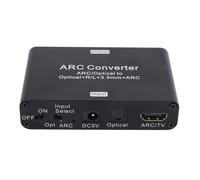 ASHATA Convertisseur d'arc D'interface Multimédia HD, Adaptateur Optique à Analogique avec Taux D'échantillonnage Sonore de 192 KHz pour Le Système de Son TV