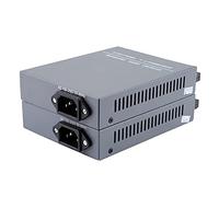 ASHATA Convertisseur de Média à Fibre Gigabit, émetteur-récepteur à Fibre Gigabit 2PCS AC100~250V SC10/100/1000M, émetteurs-récepteurs Réseau émetteur-récepteur à Fibre Optique