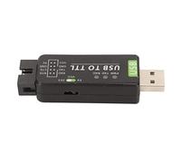 ASHATA Convertisseur USB vers TTL, Circuits de Protection Multiples à Puce FT232RL Industriels pour Plusieurs Systèmes, Puce FT232RL d'origine Noire