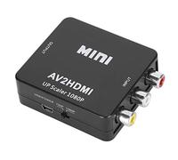 ASHATA Convertisseur vers HDMI, convertisseur AV vers HDMI, Adaptateur de boîtier de convertisseur Audio vidéo AV vers HDMI CVBS Composite 1080P, Prise en de PAL, NTSC3.58, NTSC4.43,