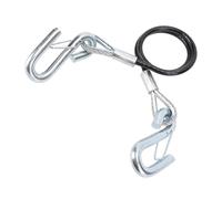 ASHATA Corde de Sécurité pour Remorque, Fil à Haute Résistance, Crochet en S, Fixation, Conception à Longueur Réglable pour Camping-Car (avec Deux Crochets en S)