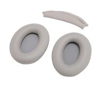 ASHATA Coussins à Plate-Forme + Bandeau, Coussins d'oreille en Cuir Protéique et Kit de pavé de Bande de Remplacement pour Casque WH-1000XM3 (Brun Clair)