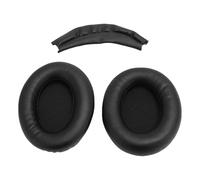 ASHATA Coussins à Plate-Forme + Bandeau, Coussins d'oreille en Cuir Protéique et Kit de pavé de Bande de Remplacement pour Casque WH-1000XM3 (Black)