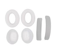 ASHATA Coussins de Coussinets d'oreille + Bandeau, Kit de Remplacement pour Le Casque sans Fil QC45 SC SE, Remplacement Sponge Protein Leather Coussins d'oreille Coussié (Grey)