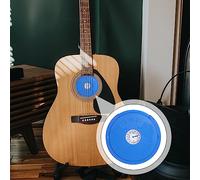 ASHATA Couvercle de Trou de Son pour Guitare Acoustique, Humidificateur et Hygromètre, Empêche les Dommages et les Fissures, pour les Amateurs, Matériau ABS Robuste (noir) (BLUE)