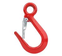 ASHATA Crochet de Levage de 5 000 Lb, en Acier allié forgé avec Loquet de sécurité et Revêtement en Poudre, pour le Levage D'usine de Levage de Port de Construction de Navires