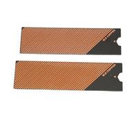 ASHATA Dissipateur Thermique M.2 en Cuivre Pur, pour Refroidissement de la Console de Jeu pour Ordinateur Portable SSD M2, avec Coussinets en Silicone, Anneaux et Bandes en Silicone