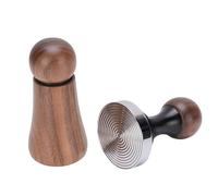 ASHATA Doseur de café Ergonomique en Bois de Noyer, Kit de Distribution de Type Aiguille, Facile à Nettoyer pour les Amateurs de café (53mm / 2,09 pouces)